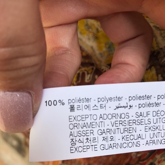 Zara Sheer Printed Tassel Blouse - Picture 6 of 6